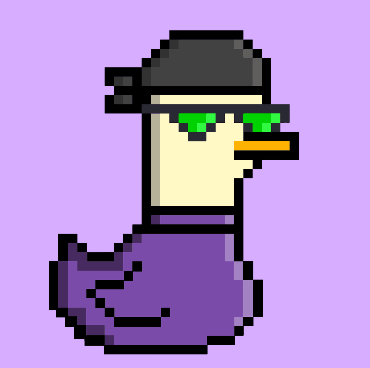 Day 10 flexing my favorite NFTs.

Meet Drake, the coolest feathered friend on this side of the web! 🏍️🐦 
With his sleek black bandana and snazzy purple turtleneck, he's ready to take on the day. No bling needed when you've got this much style.

@ElrondDucks #theducks