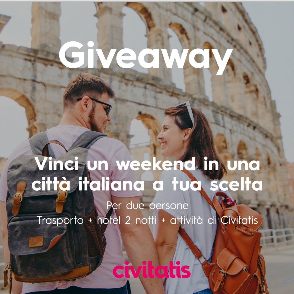 GIVEAWAY: Vinci una weekend per due persone in una città italiana (a tua scelta) 💃

Il viaggio include treni/voli di andata e ritorno per una città italiana, due notti in hotel nel centro della città e un'escursione di Civitatis 🍝

COME PARTECIPARE? 👇

instagram.com/p/C0q4tGsNHin/…