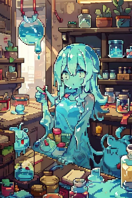 The slime has started up her own shop! 

“Would you like to buy something?”