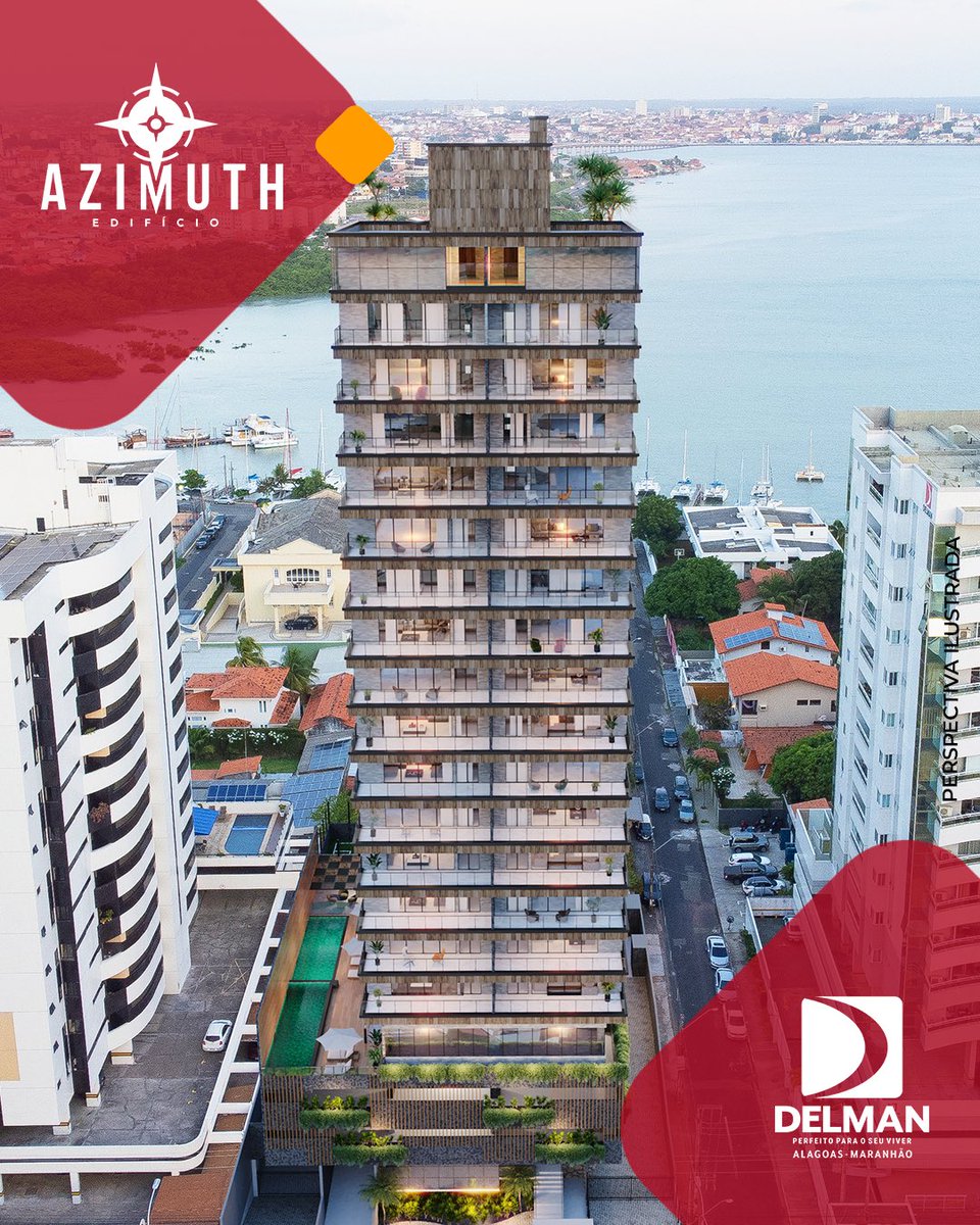 construt_delman's tweet photo. O Azimuth, mais novo lançamento em São Luís, é a perfeita combinação de conforto, bem-estar, lazer, estilo de vida e o padrão de qualidade Delman em uma localização privilegiada na Península. https://t.co/dgAygLvd1l