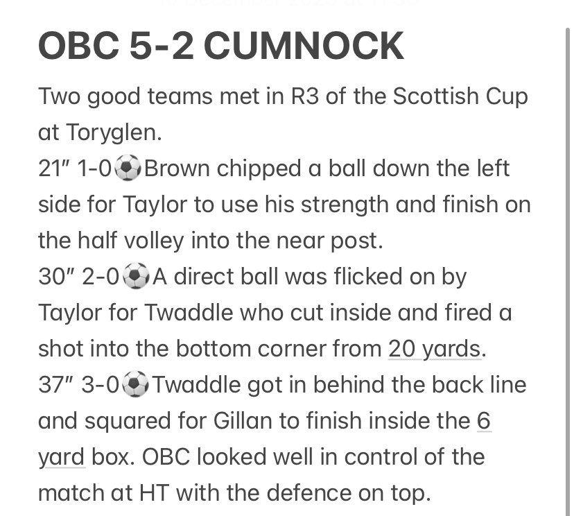 CCFC Saturday tweet media