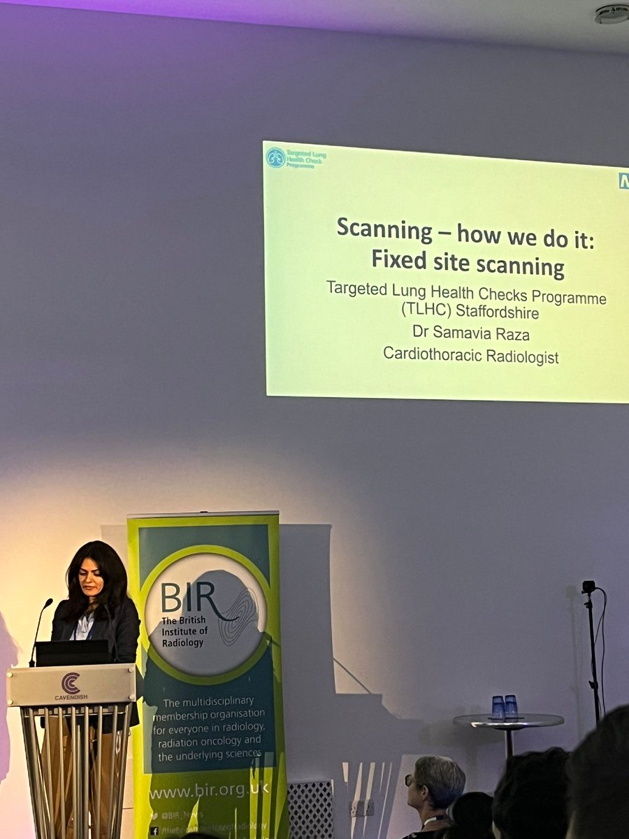 Our own @SamaviaRaza, responsible radiologist for TLHC Stoke showcasing the unique approach with in-house CT scanning for the screening program.@LungStoke @UHNM_WCCSS @UHNM_NHS @ImranH @WMImagingNwk @NHS_WMCA 
We are so proud of our amazing CT team!