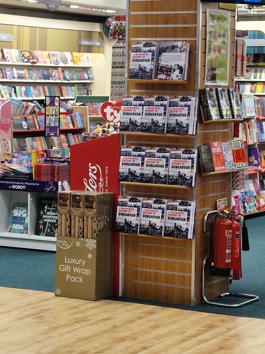 waterfordmuseum's tweet photo. THANK YOU
Thanks to all of the Dungarvan businesses that stock our book. We're grateful to Shalloe's, Cass &amp; Co. David Walsh Office Supplies, Eason in @DungarvanSC &amp; in Waterford City @TheBookCentres. 

🧵 🔻 find out how you can help us with a review and buy the book online. https://t.co/8OZe68lAWn