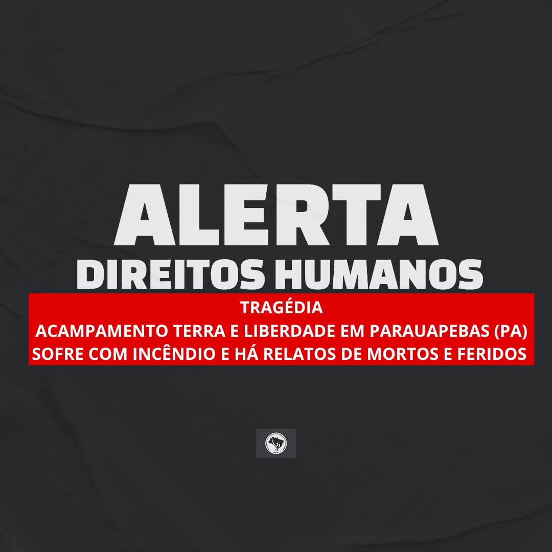 TRAGÉDIA NO ACAMPAMENTO TERRA E LIBERDADE EM PARAUAPEBAS (PA)

O Movimento dos Trabalhadores Rurais Sem Terra, informa que na noite deste sábado (09/12), houve um acidente, a princípio provocado em um transformador próximo ao acampamento Terra e Liberdade em Parauapebas (PA).