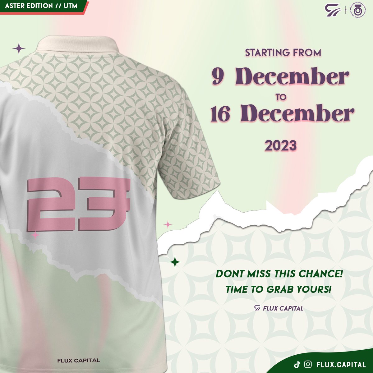 danielirfan21's tweet photo. Calling out UTM students ! 😍

Available in :
✅Colar Retro
✅Round Neck Short Sleeve
✅Round Neck Long Sleeve

Types of Materials :
✅ Microfibre 170gsm (Standard)
✅ Lycra 250gsm (Oversize)

Berminat? Klik link ni👇
https://t.co/9xiAi9EZFA

📌BELI 3 HELAI &amp; KEATAS, DISKAUN RM10 https://t.co/FxVlTYx8so