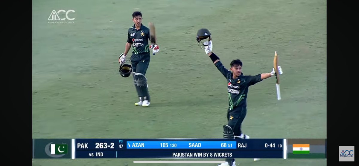 PSLMemesWalay's tweet photo. A big win! Pakistan wins against India by 8 wickets in U-19 Asia Cup. Clinical performance! #PAKvsIND https://t.co/n7BMvvuhA9