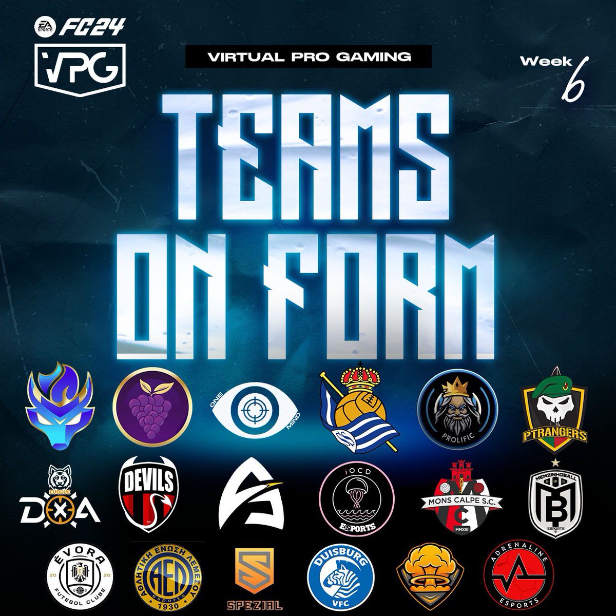 Virtual Pro Gaming (@officialvpg) on Twitter photo 🌎 <a href="/VPGEurope/">Virtual Pro Gaming | Europe</a> Teams on Form! 🔥
👏 Here is a list of teams that can’t stop winning! ✅
🇪🇸 <a href="/FlowUPeSports/">FlowUP eSports</a>
🇫🇷 @Mvdness_Capri
🇮🇹 <a href="/OneMindXI/">Focus 1Mind</a>
🇪🇸 <a href="/eRealSociedad/">eReala</a>
🏴 <a href="/ProlificFIFA/">Prolific FIFA</a>
🇵🇹 <a href="/ptrangers_club/">Portuguese Rangers eSports Club</a>
🏴 <a href="/EvolveFIFA_/">Evolve Football 🇧🇷</a>
🇮🇹 <a href="/DevilsXI_/">DevilsXI😈</a>
🇫🇷 <a href="/AbyssalProject/">Abyssal Project</a>
🇪🇸 <a href="/iOCD_eSports/">iOCD eSports</a>
🏴 🌎 <a href="/VPGEurope/">Virtual Pro Gaming | Europe</a> Teams on Form! 🔥
👏 Here is a list of teams that can’t stop winning! ✅
🇪🇸 <a href="/FlowUPeSports/">FlowUP eSports</a>
🇫🇷 @Mvdness_Capri
🇮🇹 <a href="/OneMindXI/">Focus 1Mind</a>
🇪🇸 <a href="/eRealSociedad/">eReala</a>
🏴 <a href="/ProlificFIFA/">Prolific FIFA</a>
🇵🇹 <a href="/ptrangers_club/">Portuguese Rangers eSports Club</a>
🏴 <a href="/EvolveFIFA_/">Evolve Football 🇧🇷</a>
🇮🇹 <a href="/DevilsXI_/">DevilsXI😈</a>
🇫🇷 <a href="/AbyssalProject/">Abyssal Project</a>
🇪🇸 <a href="/iOCD_eSports/">iOCD eSports</a>
🏴