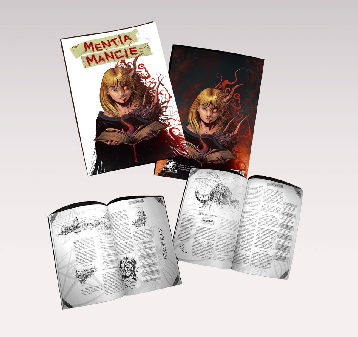 TrollMeTender's tweet photo. Préparez-vous à plonger dans la folie... L'horreur prend vie ! Excitante nouvelle pour tous les amateurs de frissons ! Un tout nouveau jeu de rôle horrifique, "Mentia Mancie", est désormais disponible ! 

#NouveauLivre #JeuDeRoleHorrifique #Horreur #Jdr https://t.co/xipyMgEUXU