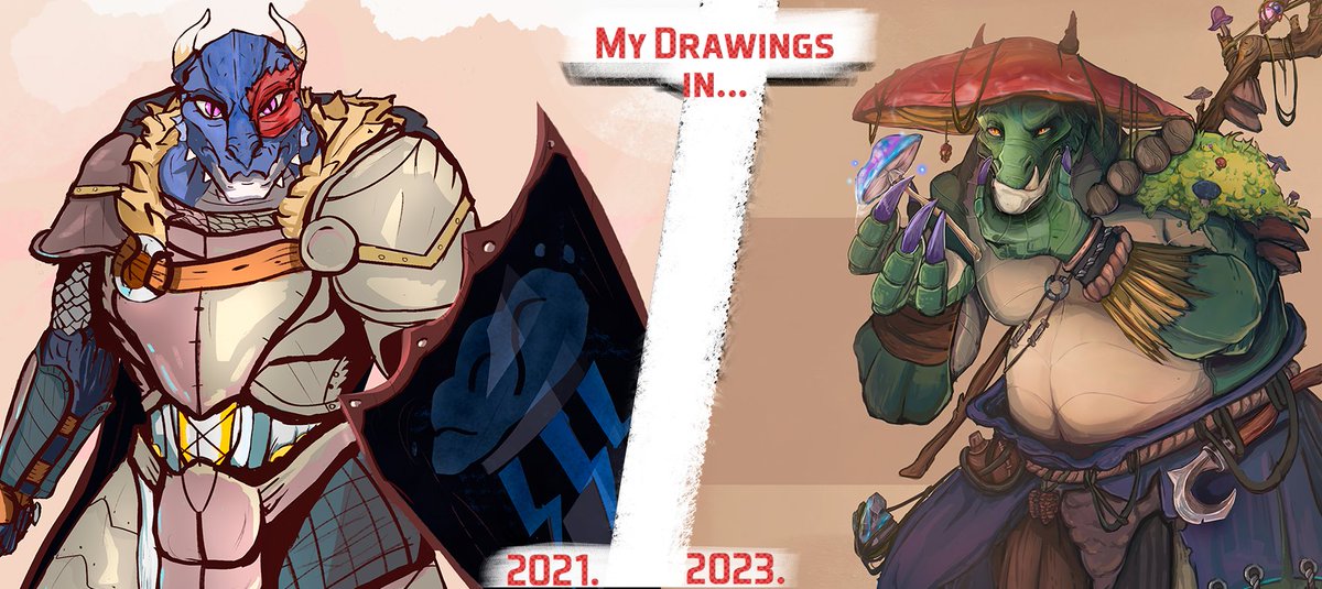 DDandraeliss's tweet photo. It's my Birthday tomorrow and I thought that would be fun to see how progress was for me from when I started to get serious with drawings. So. Here it is^^
#ArtisticGrowth
#EvolutionOfSkill
#ArtisticJourney
#SkillComparison
#ArtisticImprovement
#dndartist https://t.co/e4dmxaio2t
