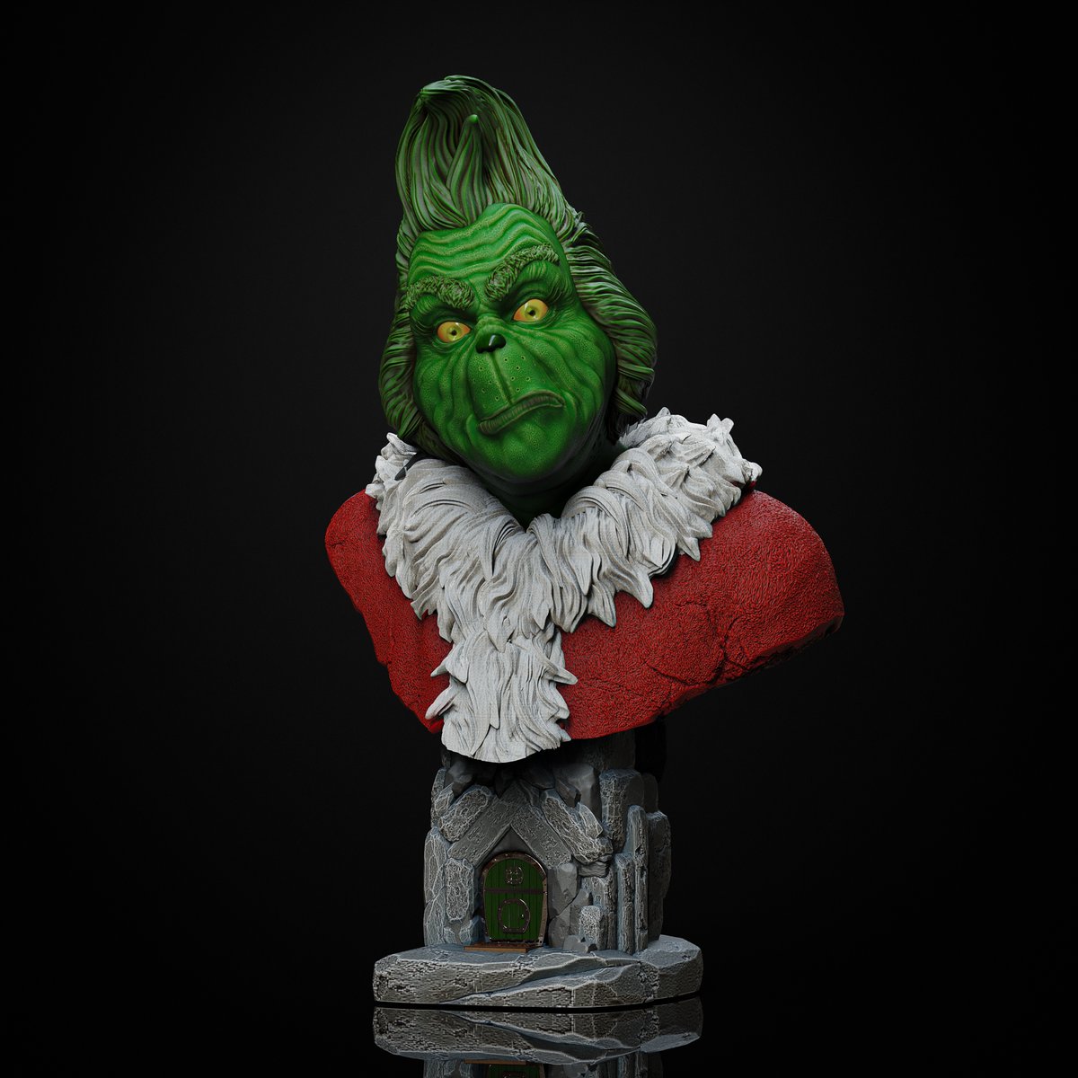 fotismint's tweet image. The Grinch bust

#3DPrinting #zbrush #3dmodeling