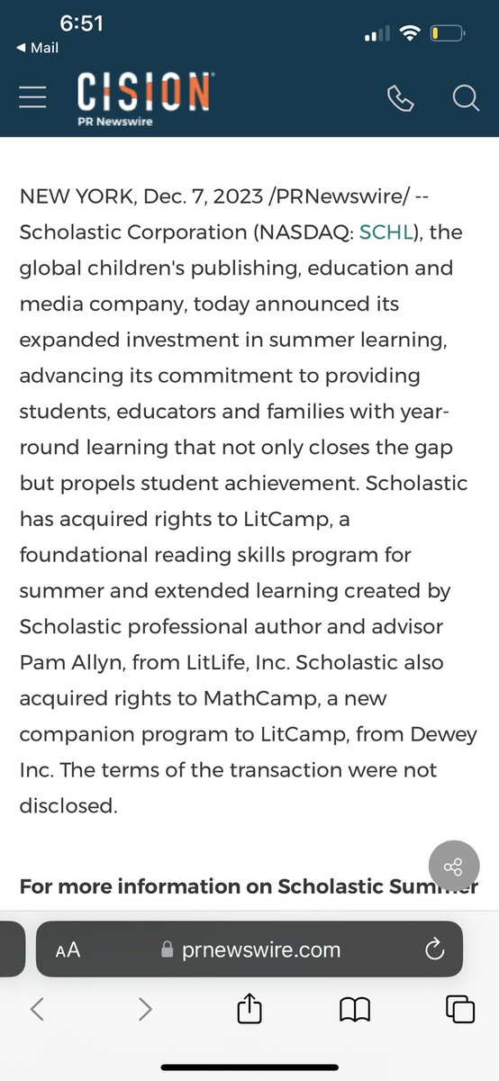 pamallyn's tweet photo. So excited to share this big news! Bringing the suite of Camp fully into the @Scholastic family of products will ensure many, many more children can become confident, happy, successful learners! #superlearners #summerlearning https://t.co/QTVFLdgAW2