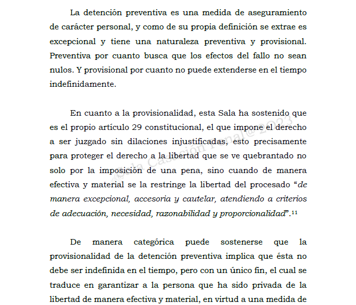 Melovides's tweet photo. La detención preventiva es una medida de aseguramiento de carácter personal, y como de su propia definición se extrae es excepcional y tiene una naturaleza preventiva y provisional. https://t.co/tWlQqanhIZ