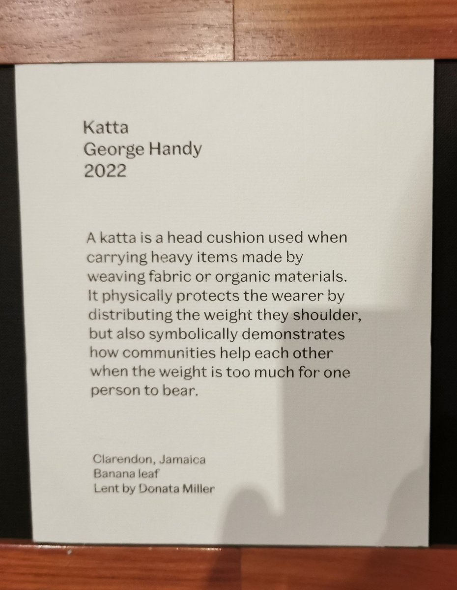 So, I went to an exhibition yesterday and found this. The Jamaicans call this 'Katta' and thousands of miles and oceans away in my Native Buddu, Buganda we use the word 'Nkata'. Nkata is used as a head cushion amongst my people. Now it has me wondering 🤔🤔 #Fascinating