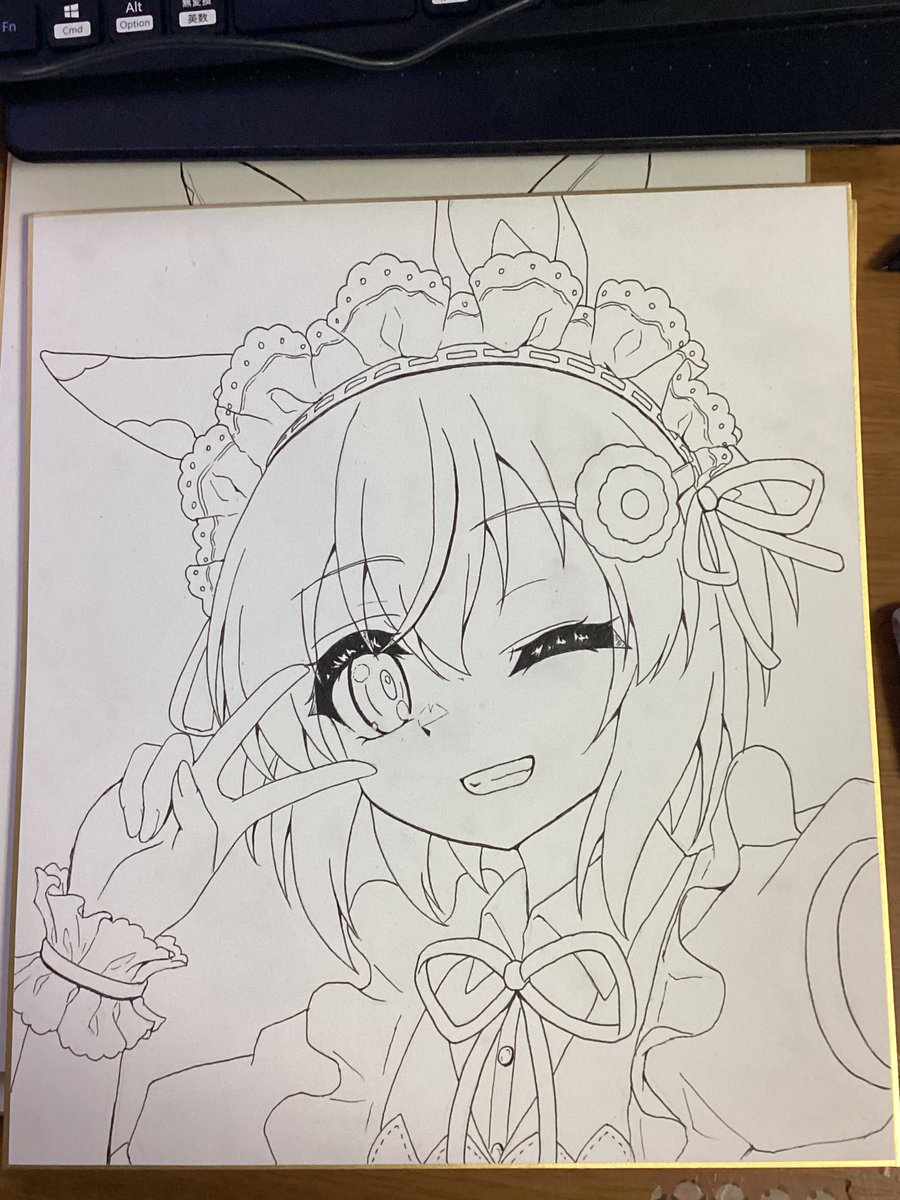 色紙の線画できた 