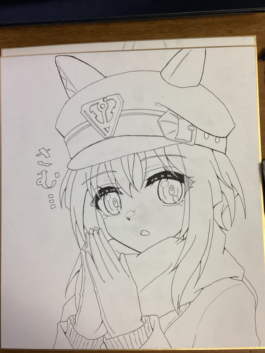 色紙の線画できた 