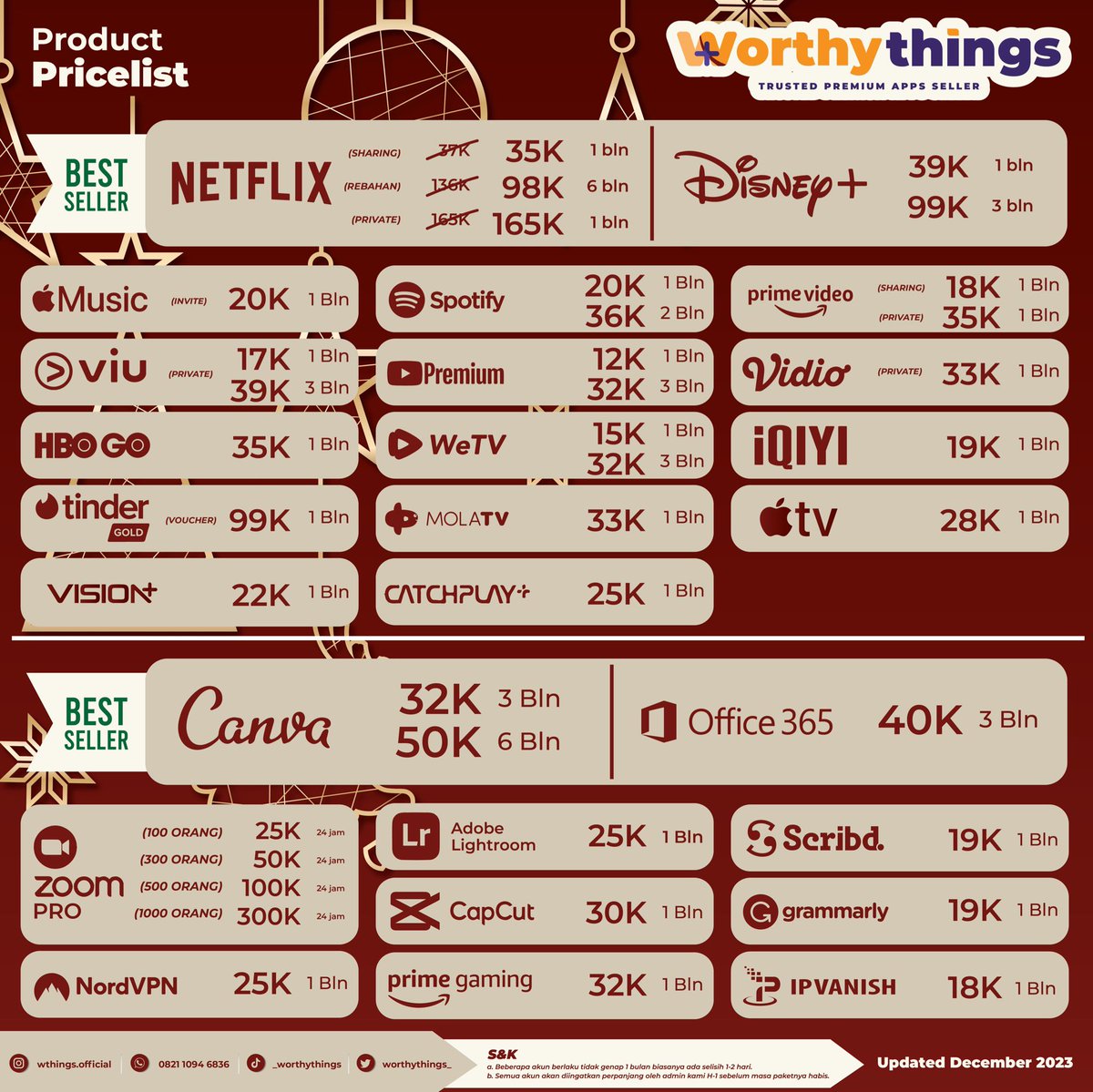 worthythings_'s tweet photo. Pricelist worthythings bulan ini nih! Yakin ga penasaran?😌
#Netflix https://t.co/7tRF1gBE1X