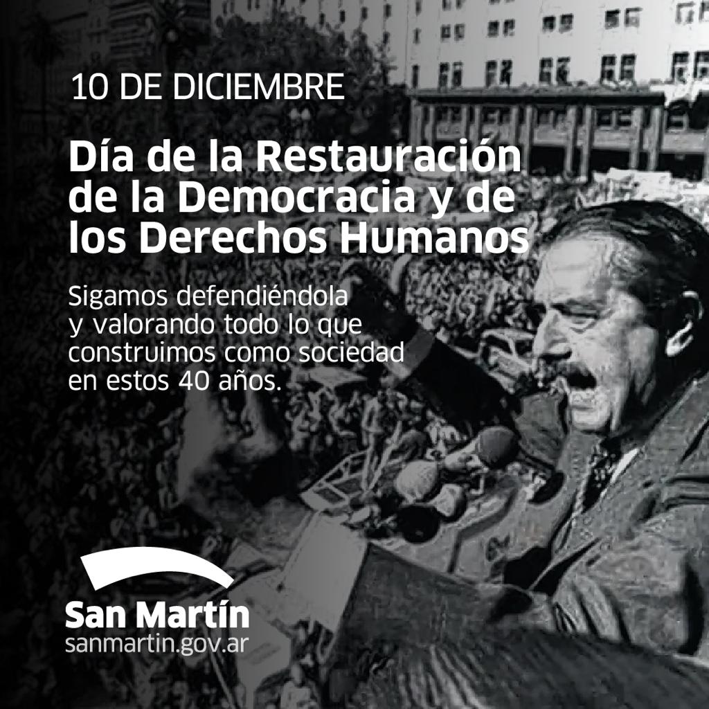 DiegoPerrella's tweet photo. Hace 40 años, los ciudadanos y ciudadanas de nuestro país dimos un paso histórico: la Restauración de la Democracia.

Más que nunca, fortalezcamos y cuidemos lo que tanto costó conseguir.
Elegir, participar e involucrarse no fue gratis.

#DemocraciaParaSiempre 🇦🇷 https://t.co/dISr9NtB1x