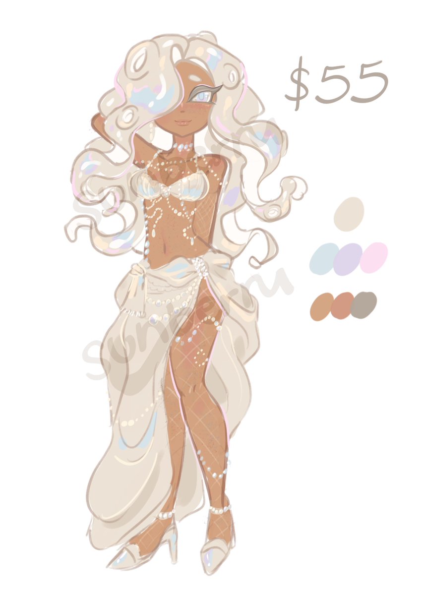 sunberru's tweet photo. [PLS RT!]
 🐚🤍🫧Pearlescent Goddess🫧🤍🐚 splatoon  adopt! pls dm if interested 🫶 payment via p🤍ypal! #splatoonadopt #Splatoon3 #Splatoon https://t.co/ojuJQ9ObxZ