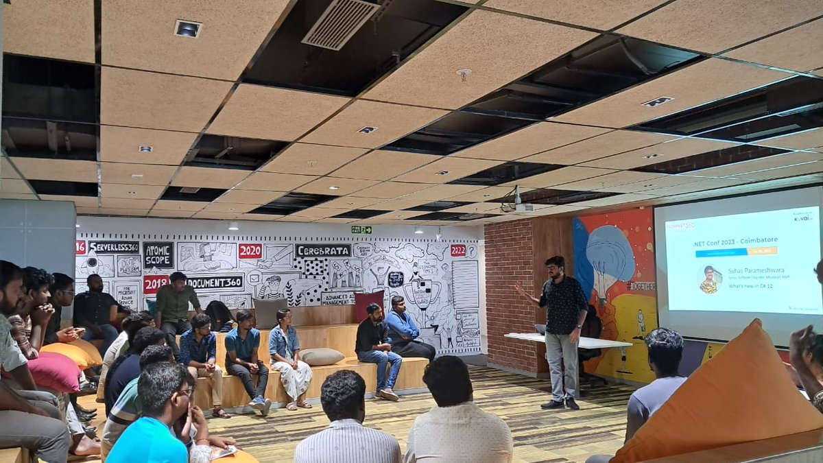 im_suhas_01's tweet photo. Had a great time delivering my talk on "What's new in C# 12" at the #dotNETConf 2023! Thank you to all the attendees and a special shoutout to @kuppurasu360 &amp; #TechMeet360 for the opportunity. Check out my blog for more information on the topic: https://t.co/FPOQ1qfn5G
#devsuhas https://t.co/heMIccrhkB