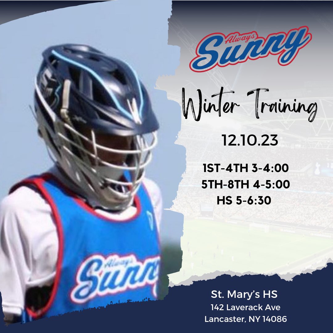 🥍 Lacrosse Practice Today! 🥍

📅 Date: 
12/10

🕒 Time: 
1st-4th Grade 3-4:00
5th-8th Grade 4-5:00
HS 5-6:30

📍 Location: 
St. Mary’s HS

Bring your A-game, your gear, and plenty of positive energy! Let's work together, improve our skills, and have a blast!
