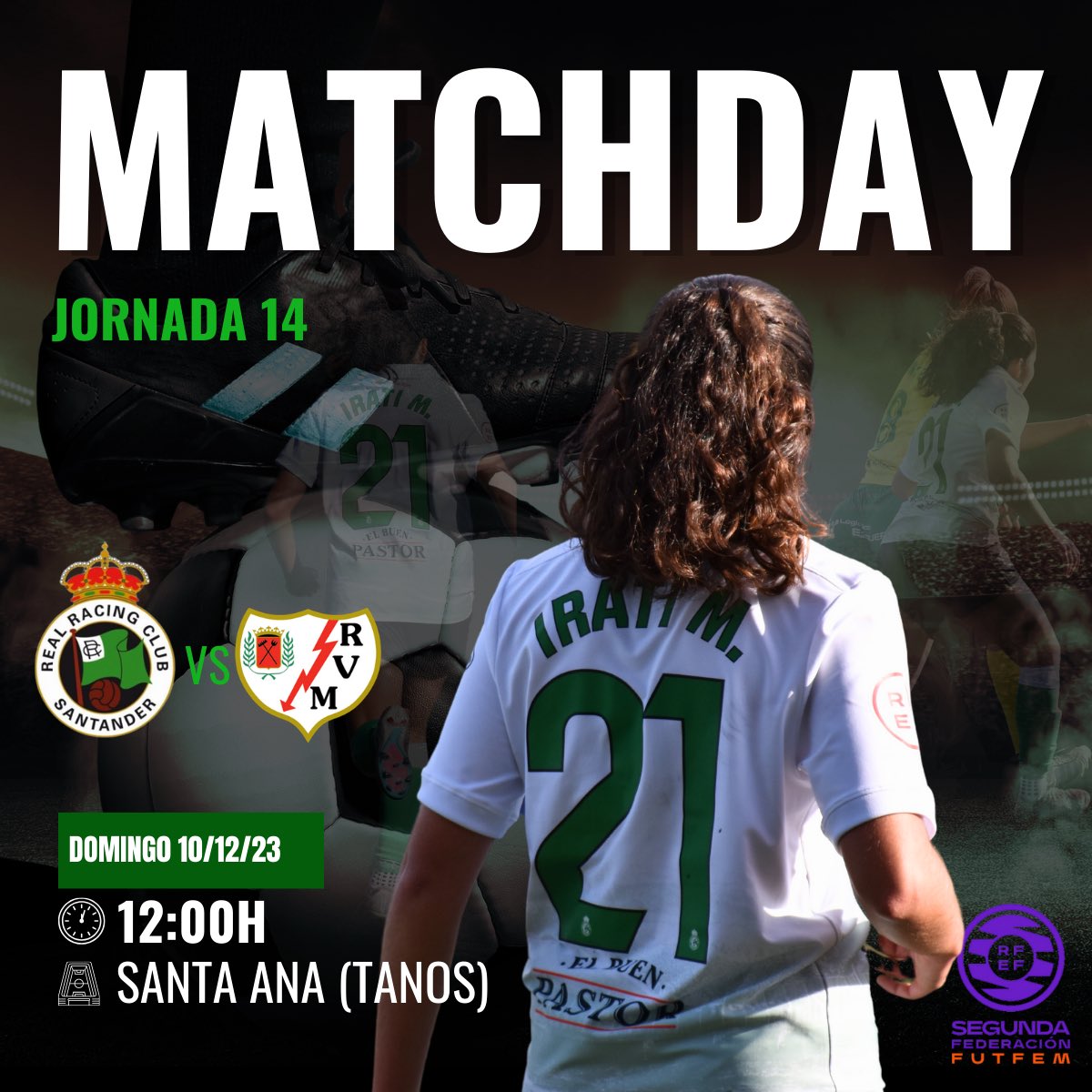 🚨JORNADA 1️⃣4️⃣🚨

#SegundaFederacionFutFem Grupo Norte

<a href="/RacingFemenino/">Racing Féminas</a> 🟢⚪ 0️⃣➖2⃣ <a href="/RayoFemenino/">Rayo Femenino</a> ⚪🔴

⚽⚪🔴 pp y <a href="/mery7_/">Maria Martí Bartis</a>

🏟 CM Santa Ana

#wosomagazine🧩  #RacingFemenino #VamosRayoFemenino⚡