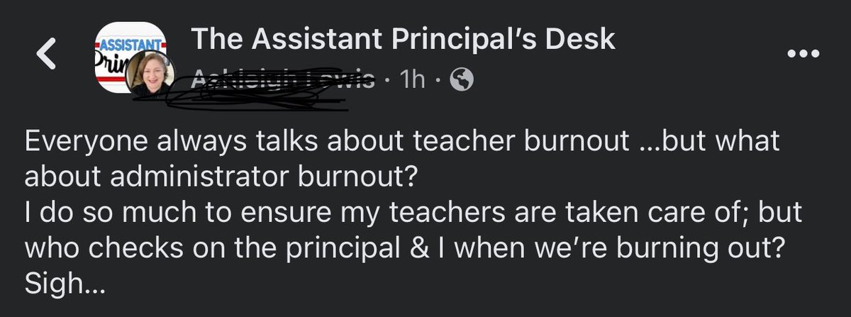 I saw this on Facebook and now I want to ask school leaders. How often does your staff check on you?