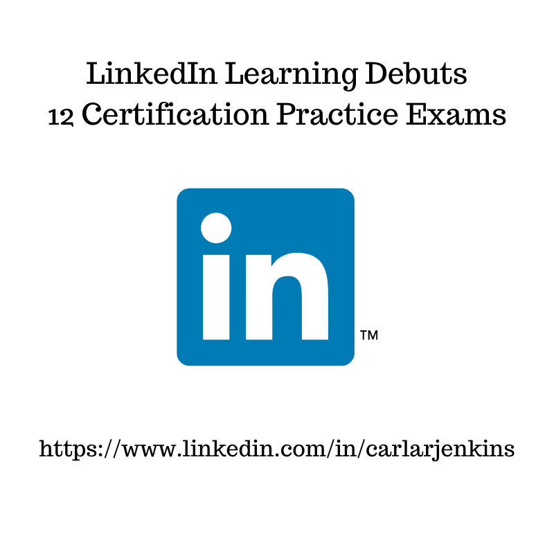 #SundayBlogShare #LinkedInLearning Debuts 12 #Certification #PracticeExams carlarjenkins.medium.com/linkedin-learn… @carlarjenkins #Medium #MediumWriters