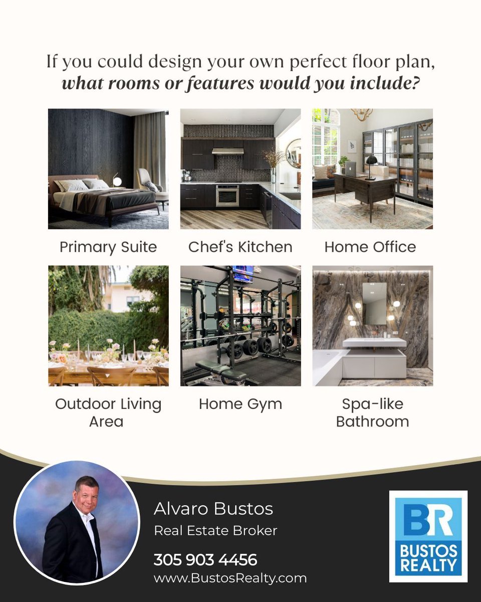 BustosRealty's tweet image. Designing your perfect floor plan? Imagine the possibilities! A chef&apos;s kitchen, a spa-like bathroom, an outdoor oasis, or maybe a home gym? 

What rooms or features would you love to include to make your house truly feel like home?

#dreamhome #homedesigngoals #luxuryliving