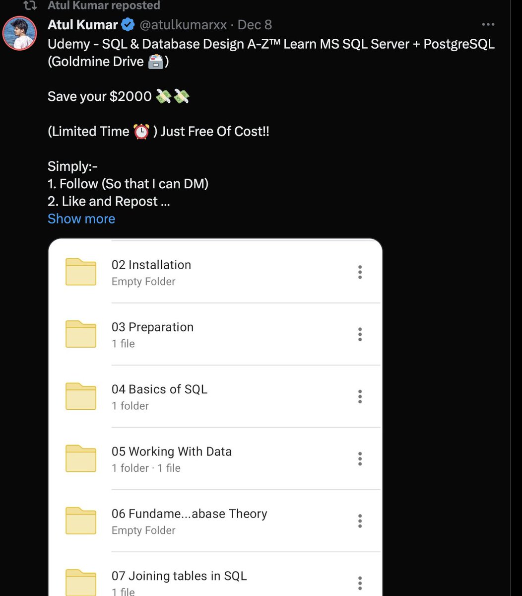 mehulmpt's tweet image. The post pirating Codedamn&apos;s content is taken down by X but look at his account. 

It&apos;s the hard work of thousands of content creators across Codedamn, Udemy, Pluralsight, YouTube, and more - that don&apos;t deserve this. 

If you want it for free, ask them or follow instructors -…