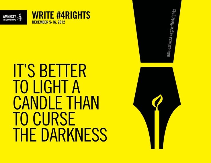 Despite, well, everything <gestures wildly>, today is #InternationalHumanRightsDay, which means it's #Amnesty's #WriteforRights day of action, so I'll be with my local chapter, writing to political prisoners and their families. Because if I didn't live here, I'd be one of them.