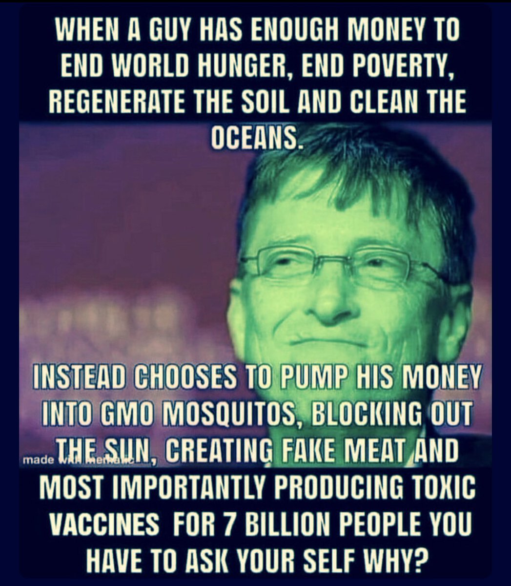 Does anyone believe Bill Gates has good intentions for the human race? Anyone? Who thinks he is up to no good? 🙋‍♂️