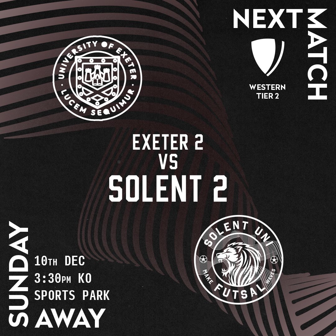 solent_futsal's tweet photo. 🦁 Matchday!

The 2s travel to Exeter for their last game of the year.

#UptheLions https://t.co/oLHTET2FCW