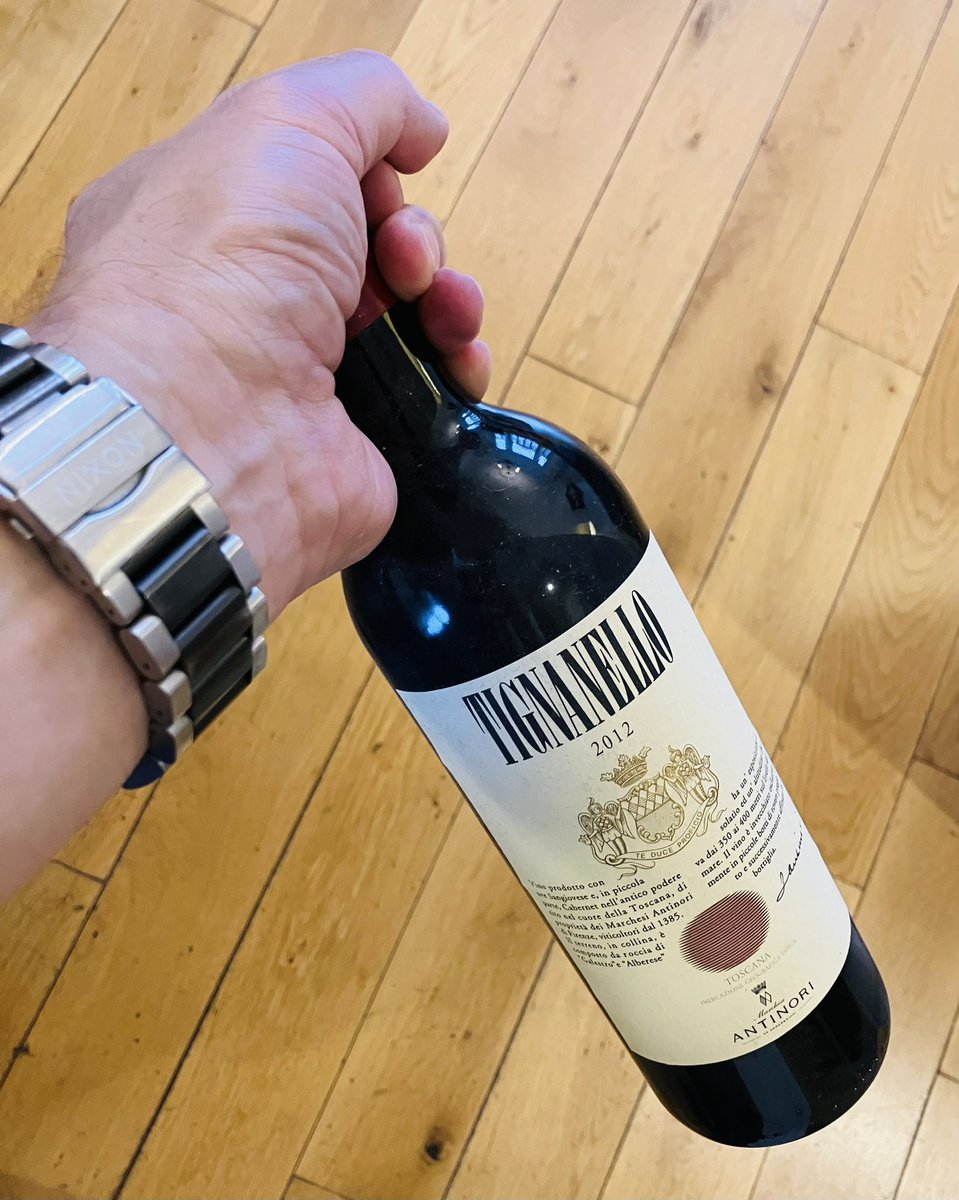 With lunch today Angel & I are having Tignanello 2012, a fab Super Tuscan, mostly sangiovese. #AnorakFact: Giancarlo Fisichella introduced it to me at dinner in Melbourne in 2001; he called it “the Pope’s wine”; if it’s good enough for the Pope & Fisico, it’s good enough for us!