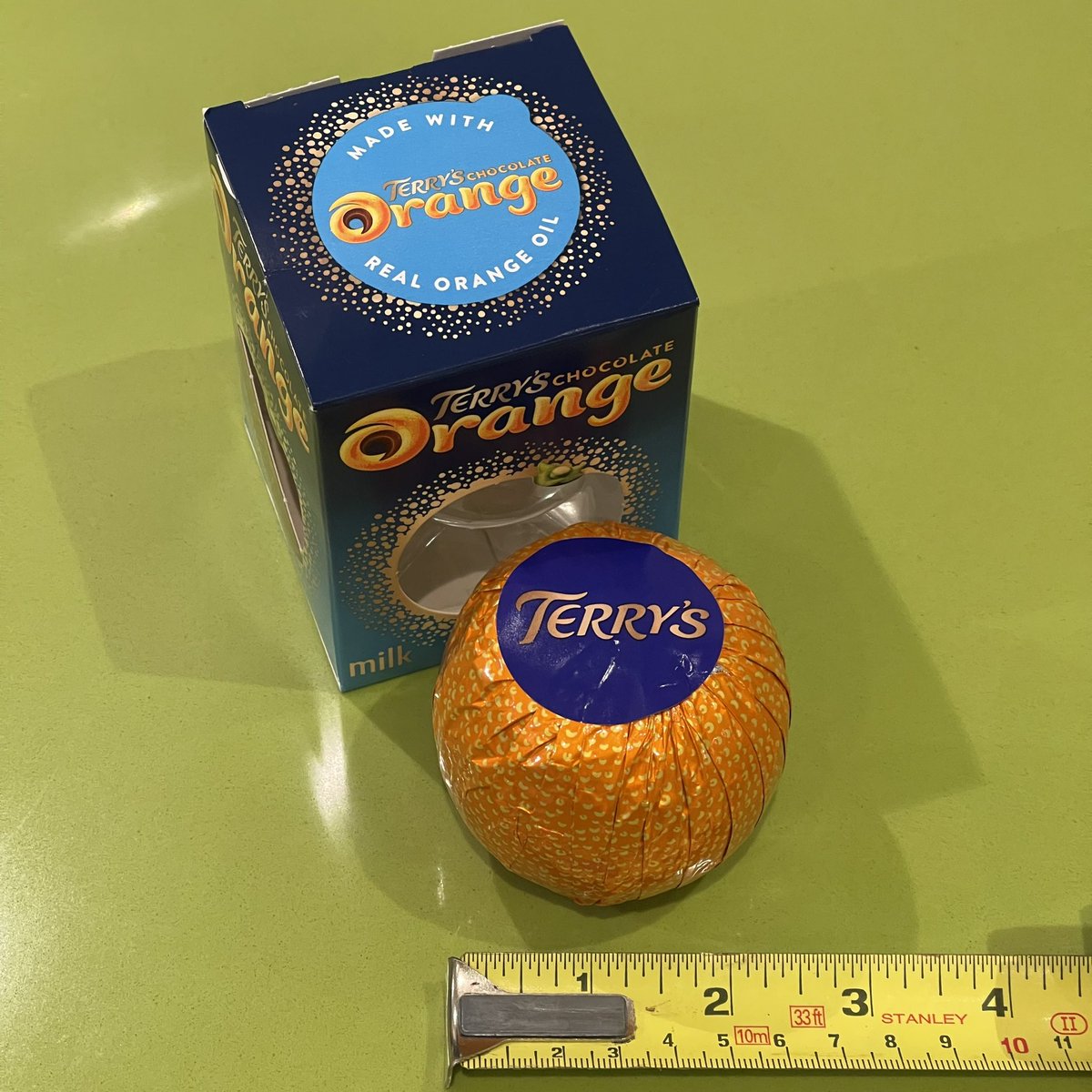 Given the size they are now, perhaps it would be more accurate to call it a Terry’s Chocolate Satsuma?

#christmas #terryschocolateorange #shrinkflation #chocolate