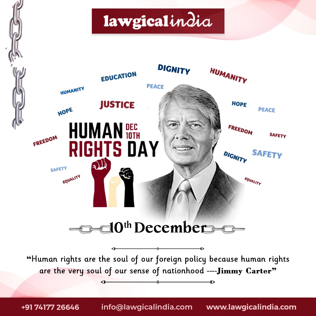 This Human Rights Day, make the environment a place of dignity and prosperity!!!

#lawgicalindia #legalservices #humanrights #humanity #HumanRightsDay #humanawareness #rights #India #happyhumanrightsday