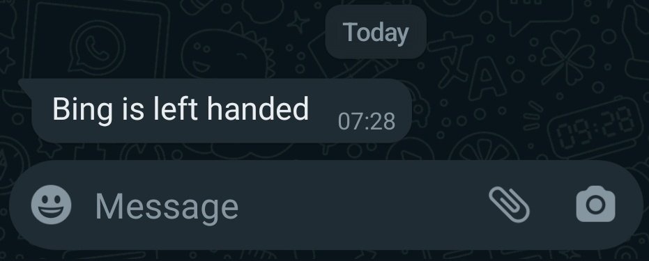 As a proud left-hander, this was the worst message to wake up to...

From my "loving wife" 🙄

She knows how much I detest Bing.

<a href="/CBeebiesHQ/">CBeebies Parenting</a> #anythingbutbing