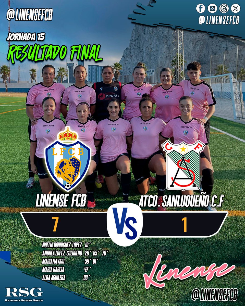 ¡Gran Victoria! 🌟💙 Enfrentamos al Atlético Sanluqueño C.F. con determinación y corazón, sellando el encuentro con una victoria contundente de 7-1. ⚽️✨ Cada jugadora brilló en la cancha, mostrando el poder de la unidad y la pasión por el fútbol femenino. 💪#LinenseFCB #Victoria
