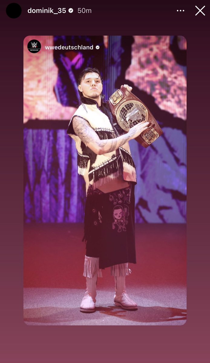 DMUpdates35's tweet photo. Dominik Mysterio shared a photo from @WWEDeutschland of himself to his Instagram story on the 10th of December, 2023. https://t.co/QzLf3SSc9A
