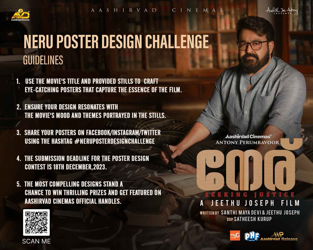 aashirvadcine's tweet image. Neru Poster Design Challenge 

Are you ready to showcase your creativity and design prowess?

We invite talented artists and designers to participate in crafting captivating posters for our upcoming film, #Neru.