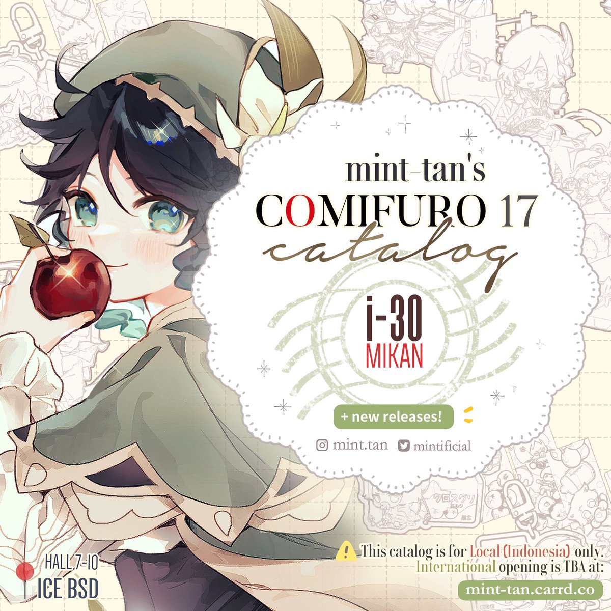 [ID only] Halo!! Berikut katalogku buat #Comifuro17~  (Part 1/4)  🌟Booth i-30 (MIKAN) 📍ICE BSD, Hall 7-10 🗓️ Dec 16-17 (Both days)  ⚠️ OTS only (no PO), please read TnC at the end of the thread 🙇‍♀️  I have mini prints for postcard trade~ please do drop by i-30 and say hi! :D