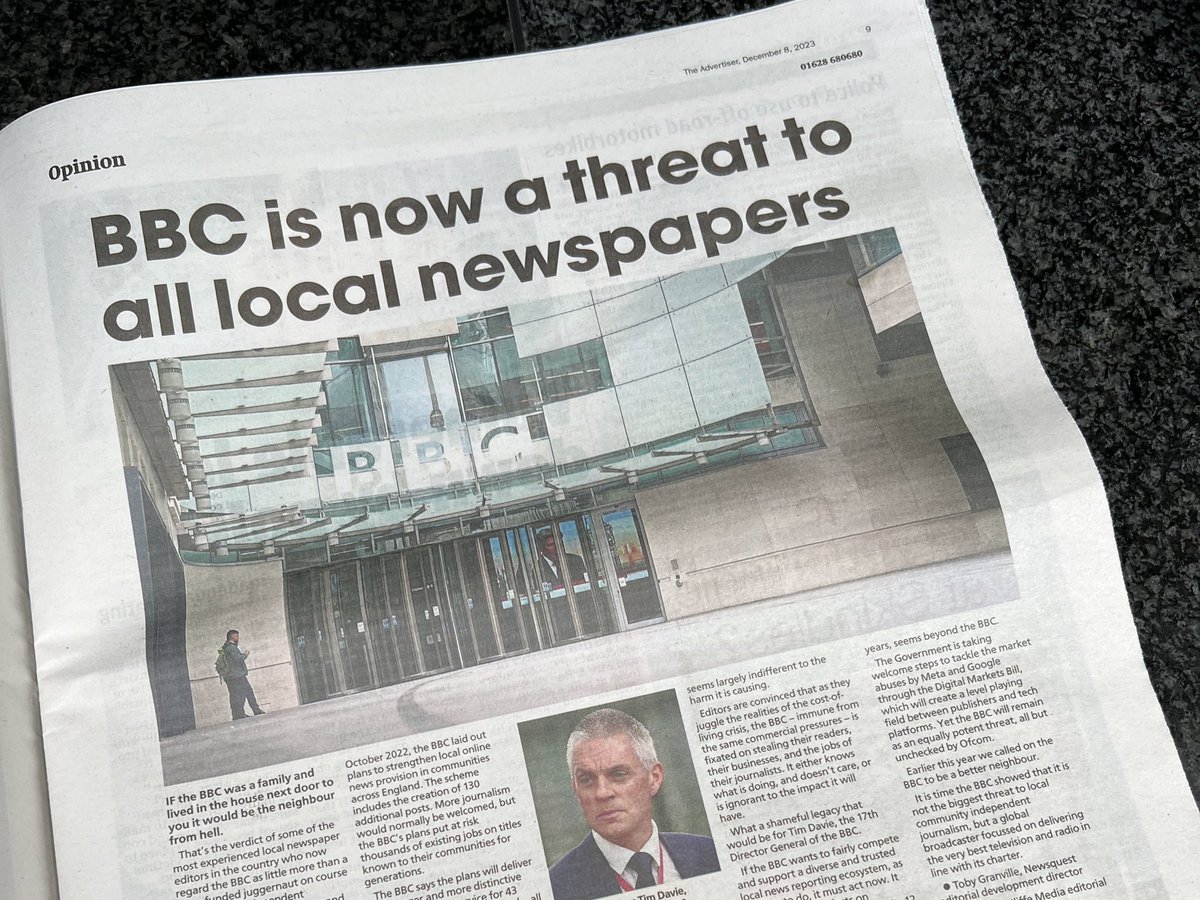 Tell you what IS a threat to local newspapers. Republishing syndicated tosh like this…