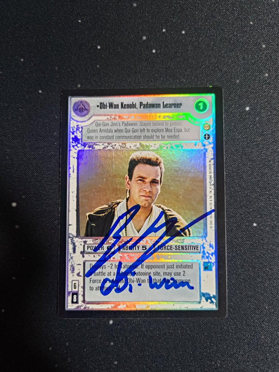 家宝が増えました！
#EwanMcGregor 
#Obiwankenobi
#StarWarsCCG
#TokyoComicCon2023
#ユアン・マクレガー
#オビワンケノービ 
#東京コミコン2023