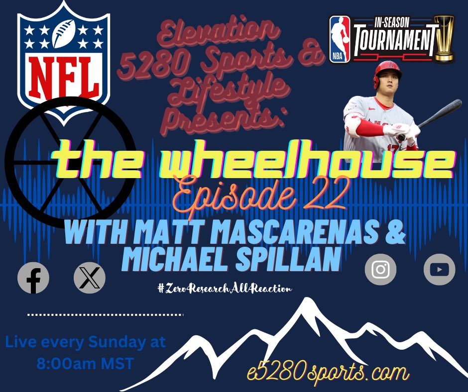 ReclinerMedia's tweet photo. 🚨PROGRAM NOTE🚨’The Wheelhouse’ Ep. 22 goes LIVE in 10 minutes! @MattMascarenas1 @MichaelSpillan bring back #FireNIce & #ThisDateInJerseys Xmas edition! Also, a monumental move in the @MLB? Plus, a look at Week 14 in the @NFL! Many ways for you to get involved! 🎙️👀🔊⬇️⬇️⬇️
🖥️https://t.co/Z6nFCD3QHe
📲RIGHT HERE & @facebook live
📺@YouTube- https://t.co/p3zB10gH7s
📻Later on @SpotifyUSA
