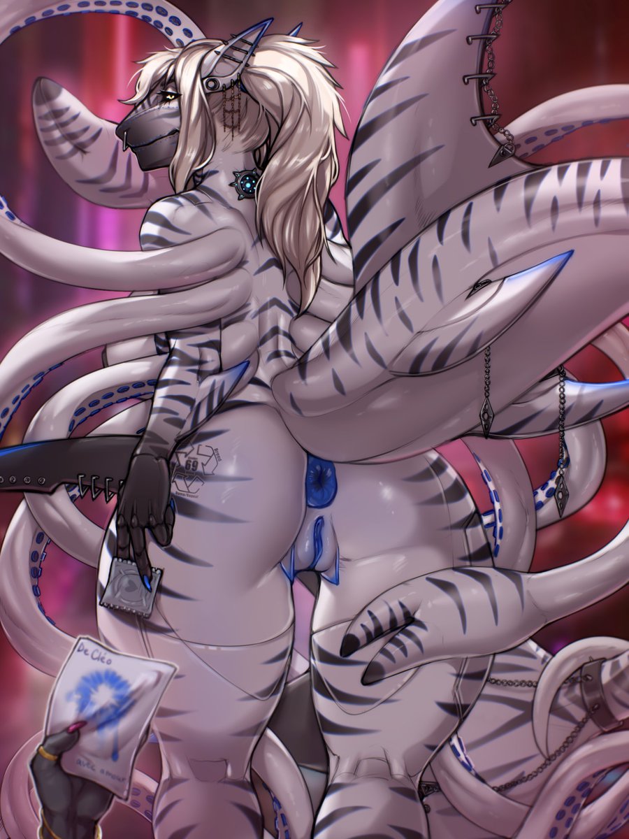 Indecent_Highly's tweet photo. Perhaps the last one this year... 
(The New Year's piece under a major question rn cuz of some problems)

Art done by NOIZEN, all links on art btw, go check her out!

Also thanks to @UffHoii for hopping in for a quick asstograph! https://t.co/Oy5OU3Q0D5