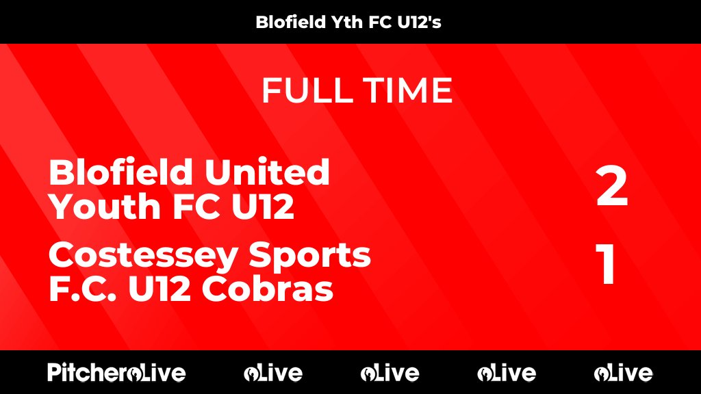 BlofieldFc's tweet image. FULL TIME: Blofield United Youth FC U12 2 - 1 Costessey Sports F.C. U12 Cobras
#BLOCOS #Pitchero. A brace from Jack Mc
blofieldunitedyouthfc.com/teams/208698/m…