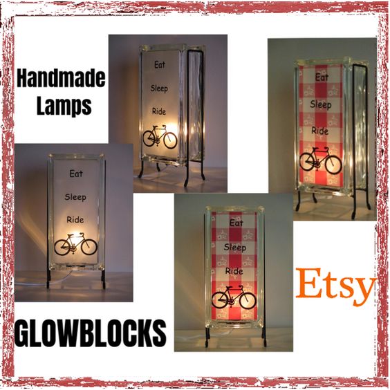 etsy.com/shop/Glowblocks FREE SHIPPING #freeshipping #etsy #lamps #nightlights #gifts #christmasgifts #retro #lighting #etsygifts #handmade #bike #bicycle #giftsforkids #eatsleepride #xmasgifts #holidaygiftideas #holidaygifts #onlineshopping #glassblock #holidayshopping