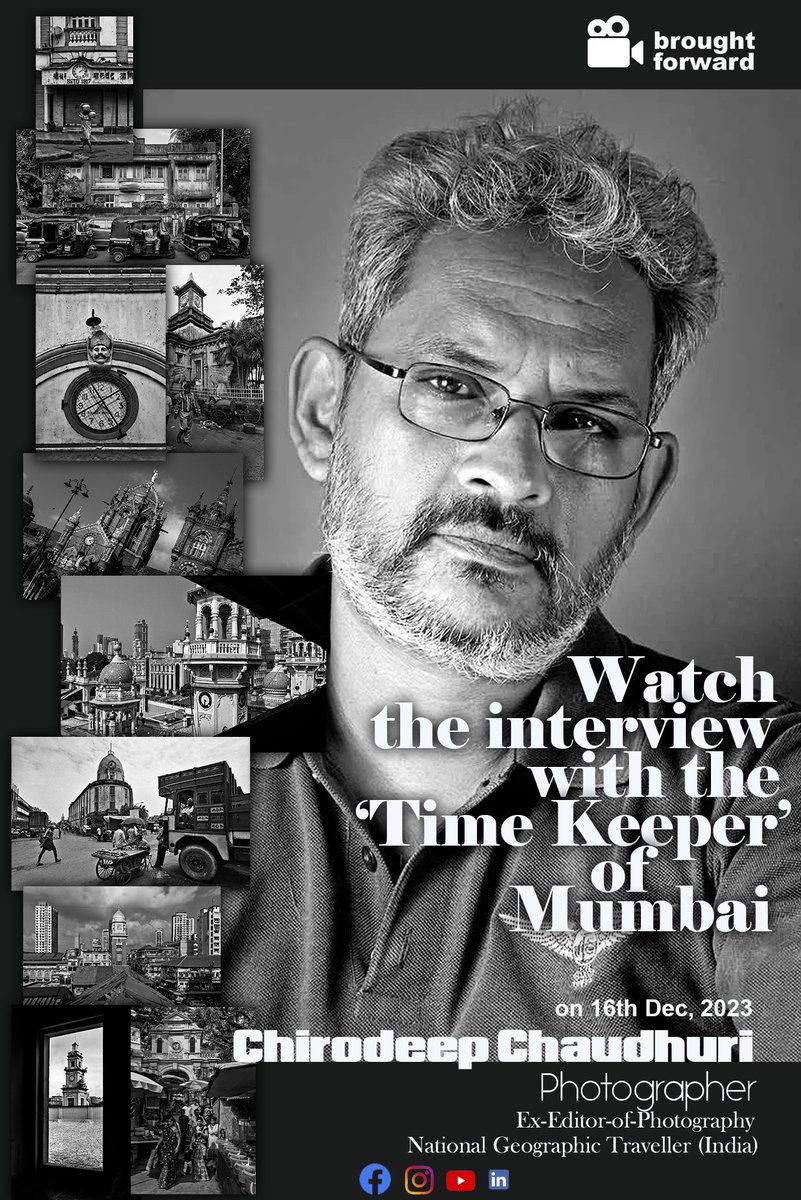 ForwardBrought's tweet photo. "Capturing Time: An Exclusive Interview with Chirodeep Chaudhuri on 'Bombay Clocks'" 
#ChirodeepChaudhuri #Photography #BombayClocks #ArtisticJourney #Interview #BehindTheLens #TimelessStories #SubscribeNow https://t.co/Qpderu2Tgn