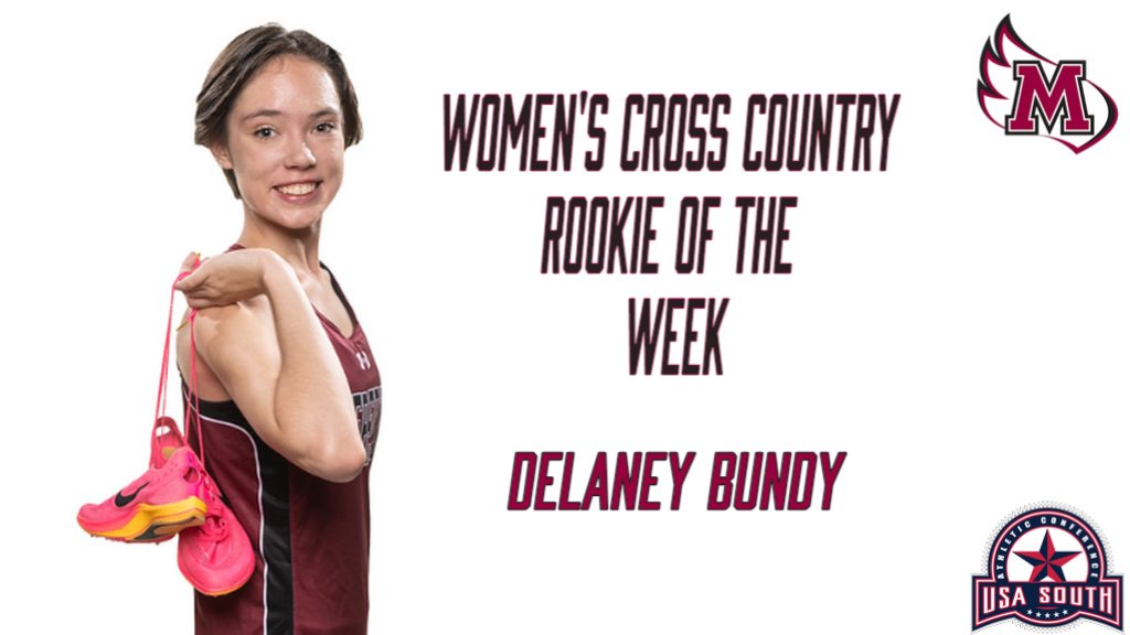 CAXCTF's tweet photo. Congrats to Delaney Bundy, @CAXCTF '23 / Meredith College XC, for being named a 3-time USA South Conference Rookie of the Week this fall with a strong cross country season, including a 19:35 5k PR! Great job Laney!!! https://t.co/8ZKUXZ8jO7 https://t.co/T2mXbAwbUR