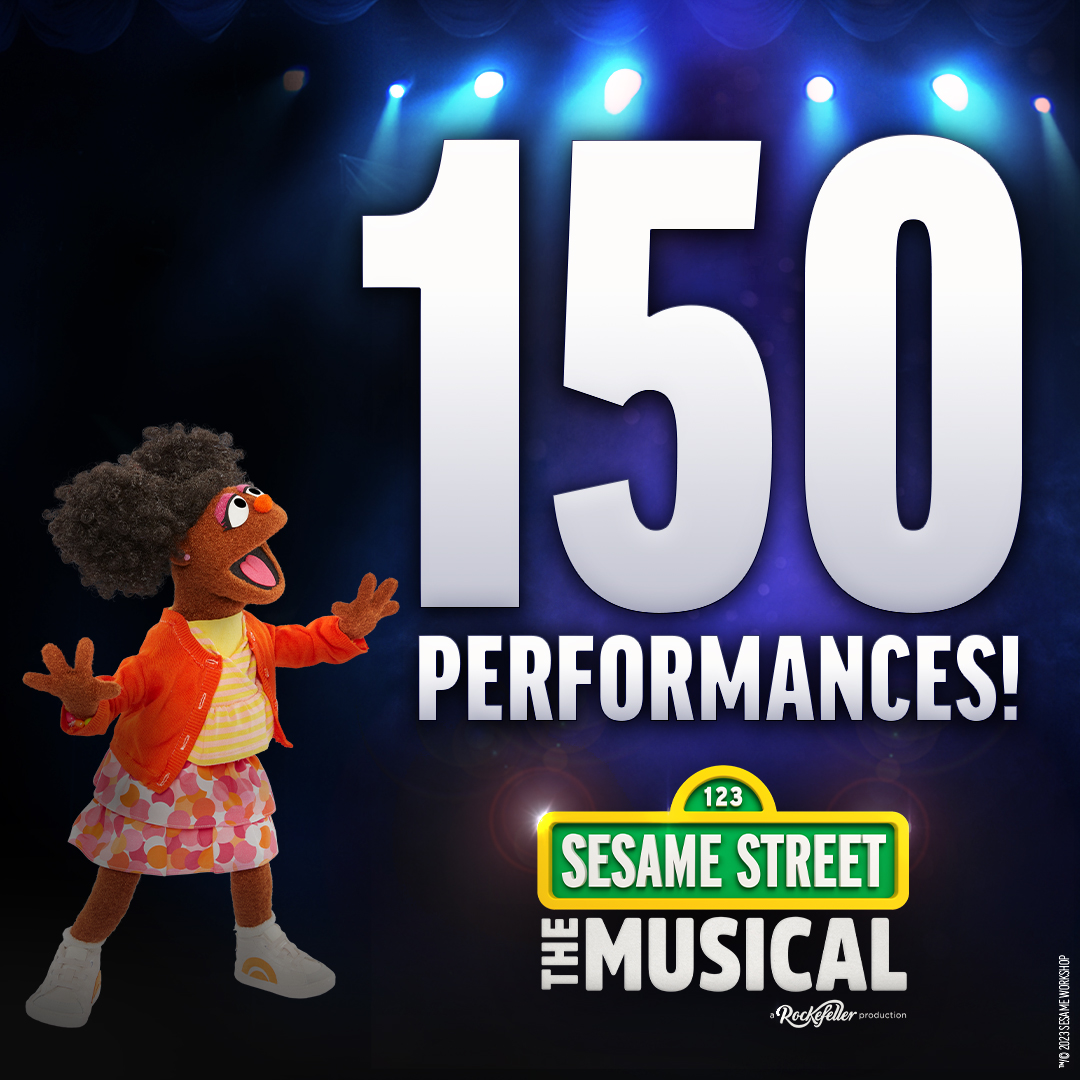 Happy 150th Performance! Congratulations to everyone whose hard work makes Sesame Street the Musical happen! 🌟 #SesameMusical #SesameStreet #Rockefeller