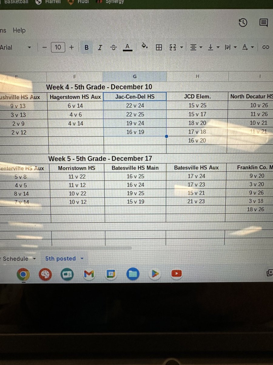 🚨5th Grade Schedule Update🚨

Due to sickness, games had to be changed.

When: Today, December 10

Where: Jac-Cen-Del HS

Please check the website.
dirtroadbasketballleague.com